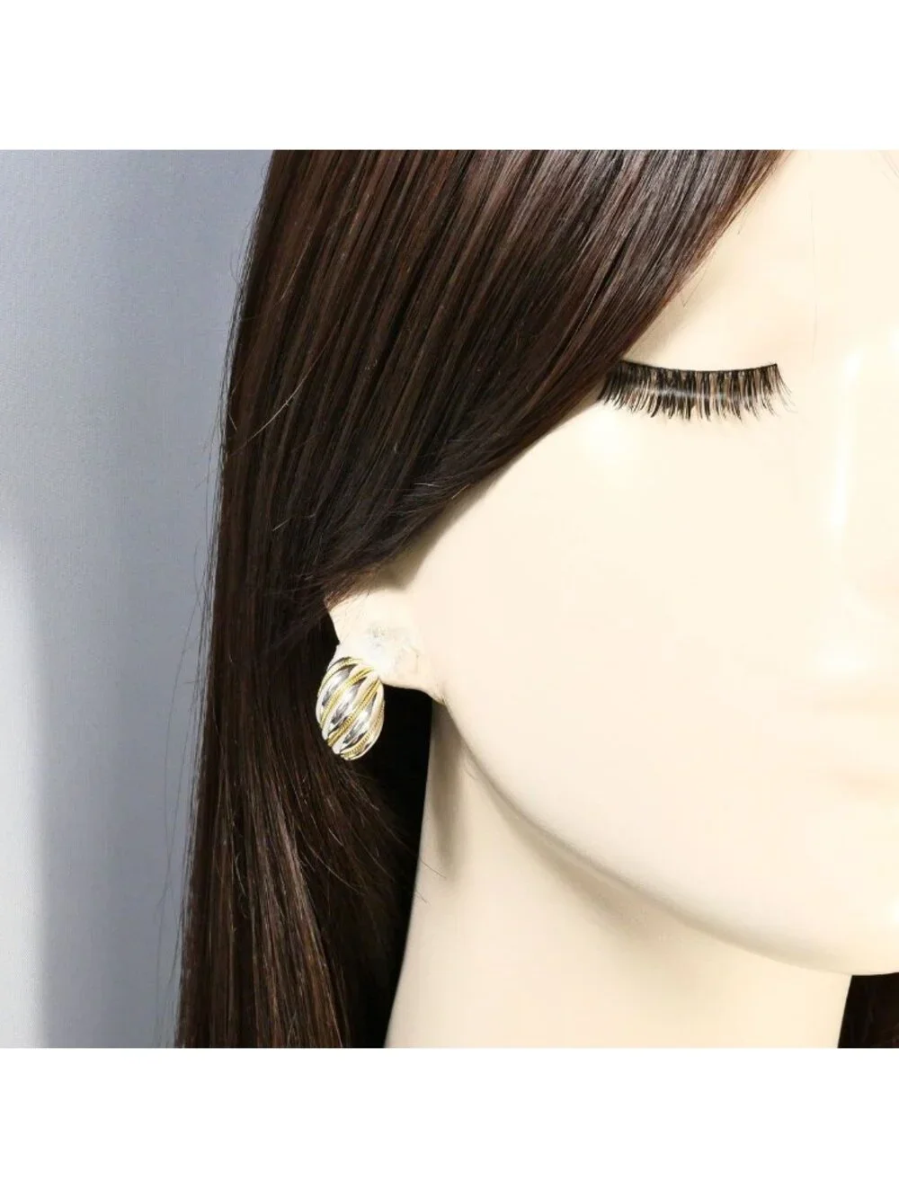 Tiffany & Co Twist 18k Yellow Gold 925 Sterling Silver Earrings Clip